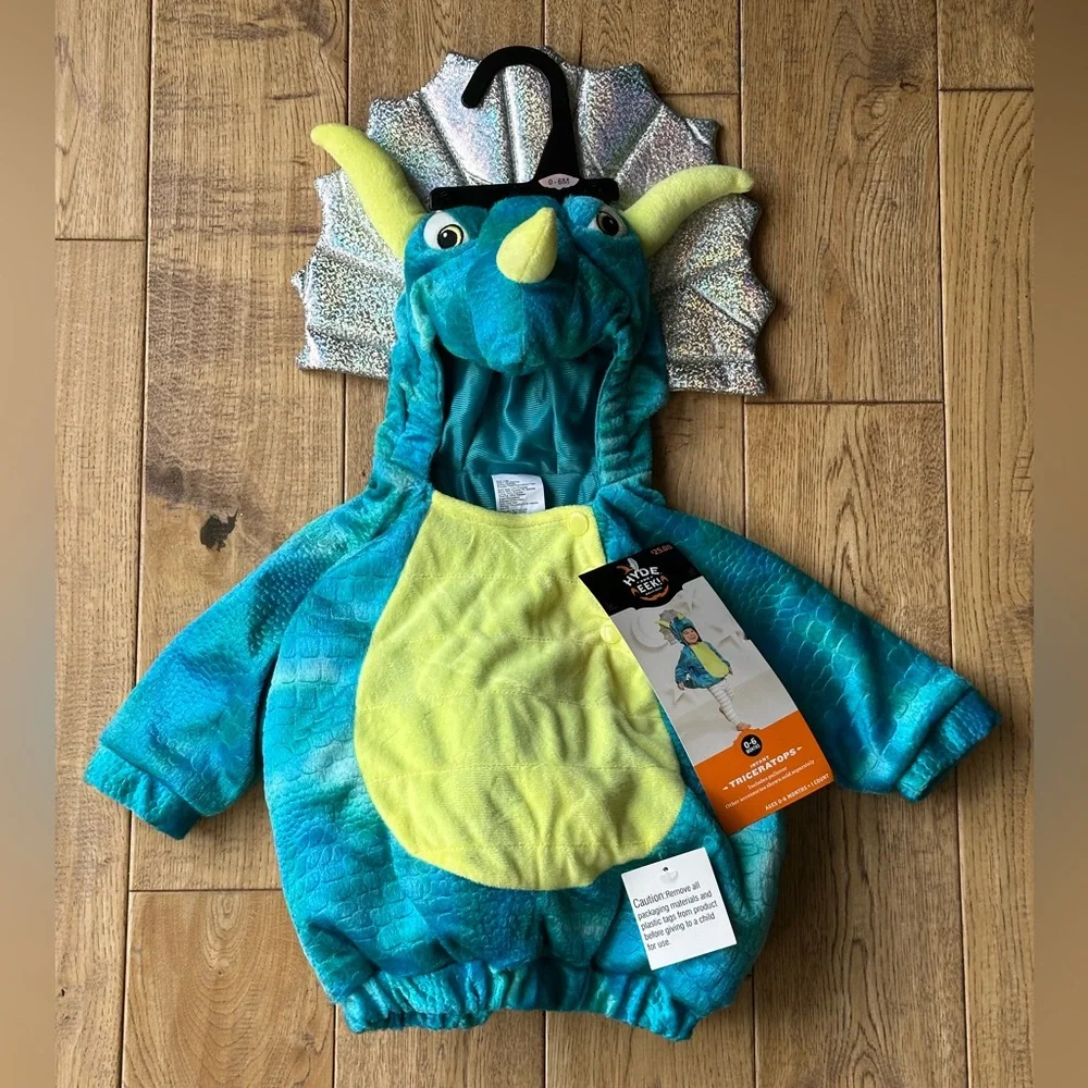 NEW Hyde & Eek Infant Triceratops Halloween Costume size 0-6 Months